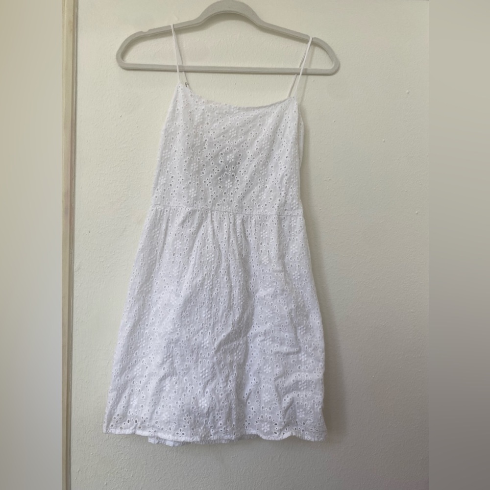 White eyelet dress